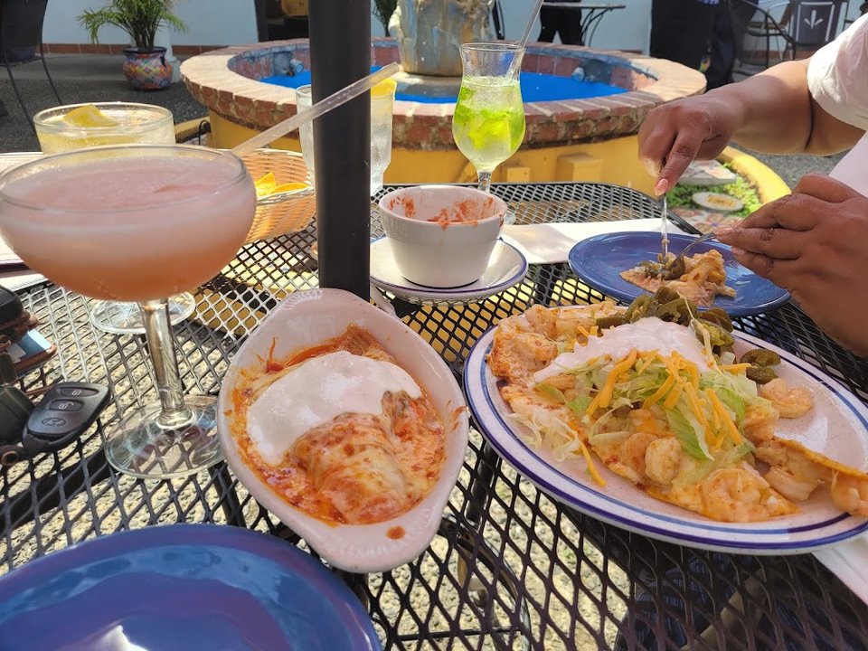 Chicken Tamale & Shrimp Nachos